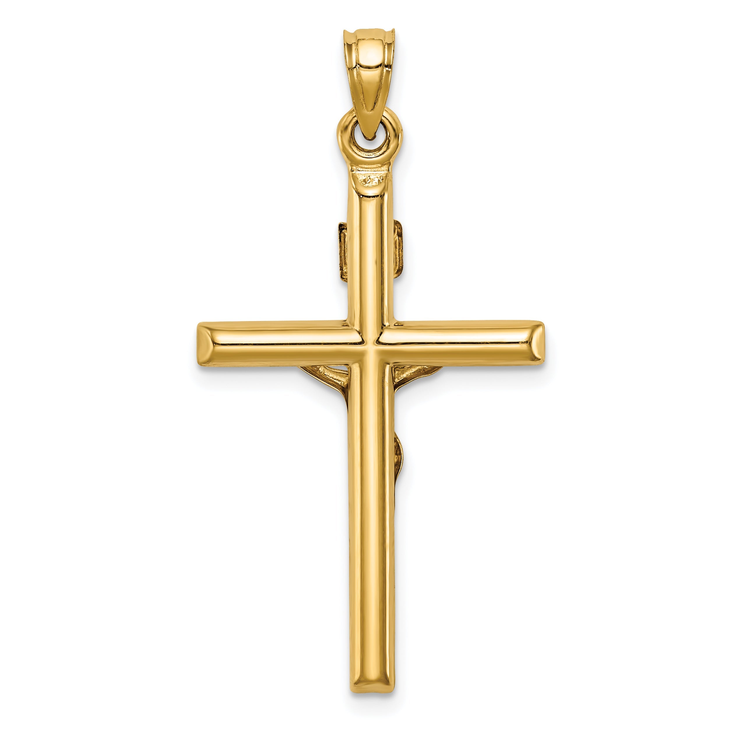 14k Two-tone 14k Two-tone Hollow Crucifix Pendant