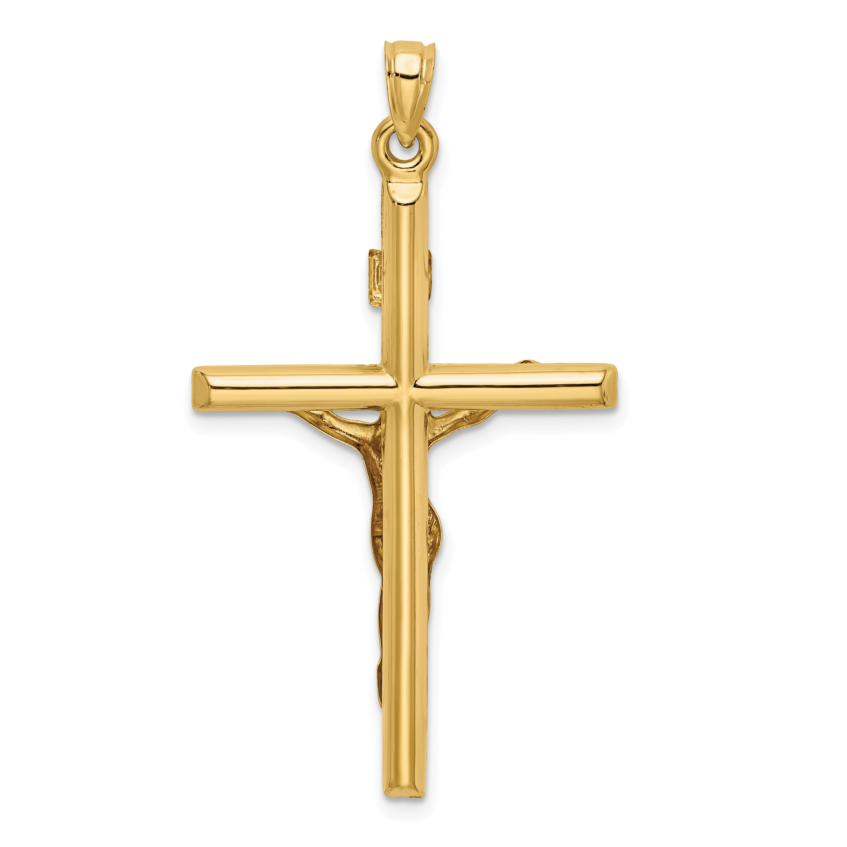 14k Two-tone 14k Two-tone Hollow Crucifix Pendant