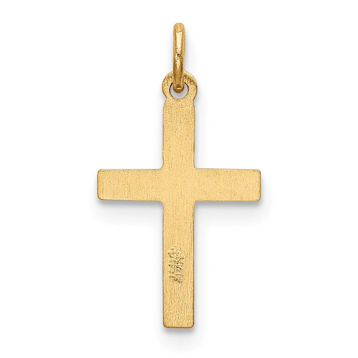14k Yellow Gold 14k Heart Cross Charm