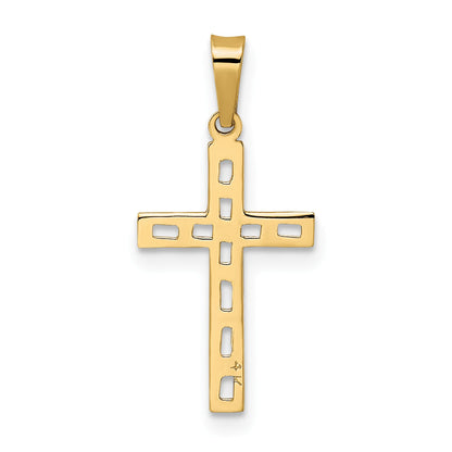 14k Yellow Gold 14k Polished Solid Cross Pendant