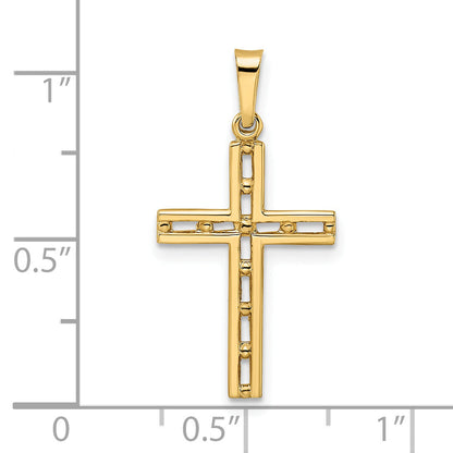 14k Yellow Gold 14k Polished Solid Cross Pendant