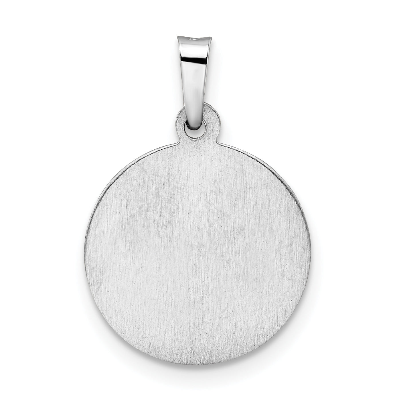 14k White Gold 14k White Gold Polished and Satin Hollow St Jude Thaddeus Medal Pendant