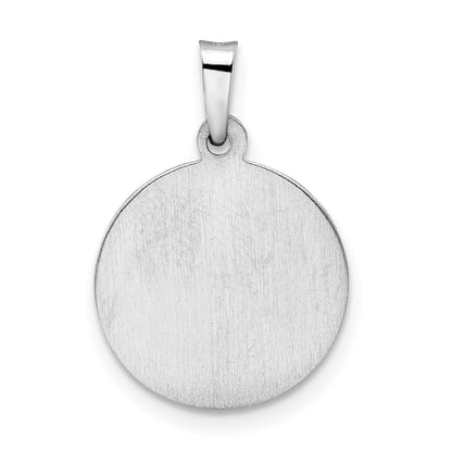 14k White Gold 14k White Gold Polished and Satin Hollow St Jude Thaddeus Medal Pendant