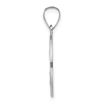 14k White Gold 14k White Gold Polished and Satin Hollow St Nicholas Medal Pendant