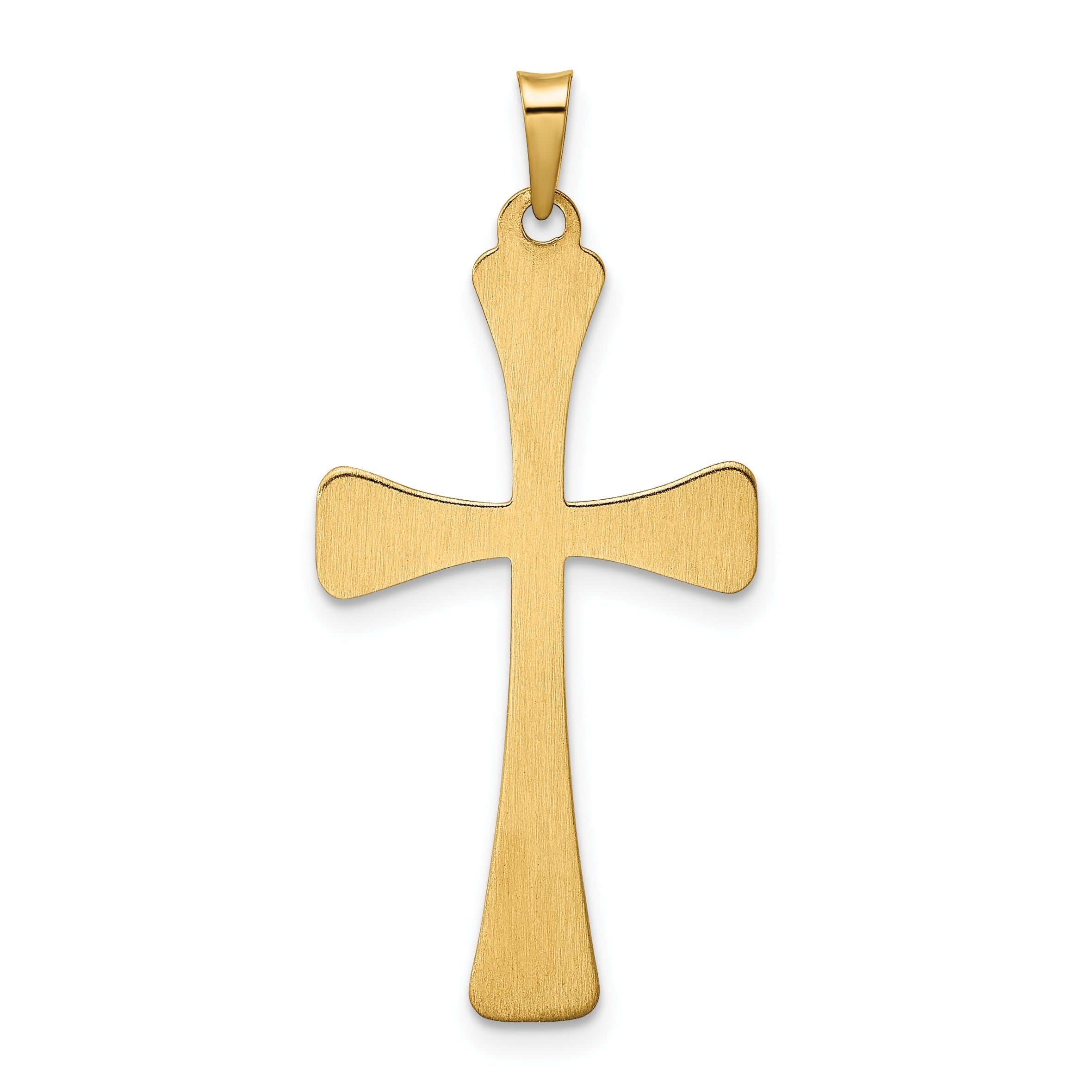 14k Yellow Gold 14k Polished Hollow Cross Pendant