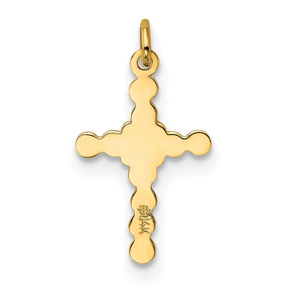14k Yellow Gold 14k Small Polished Cross Charm