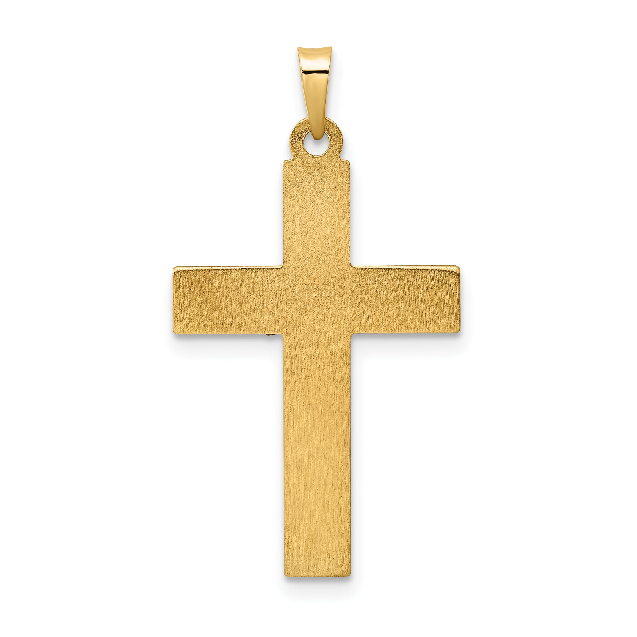 14k Two-tone 14k Two-tone Polished and Twisted Hollow INRI Crucifix Pendant