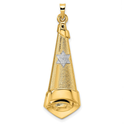 14k Two-tone 14k Two-tone Polished Hollow Scroll Pendant