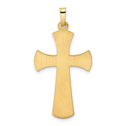 14k Two-tone 14k Two-tone and White Rhodium Hollow INRI Crucifix Pendant
