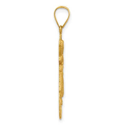 14K Yellow Gold Hollow Divine Child Jesus Figure Charm