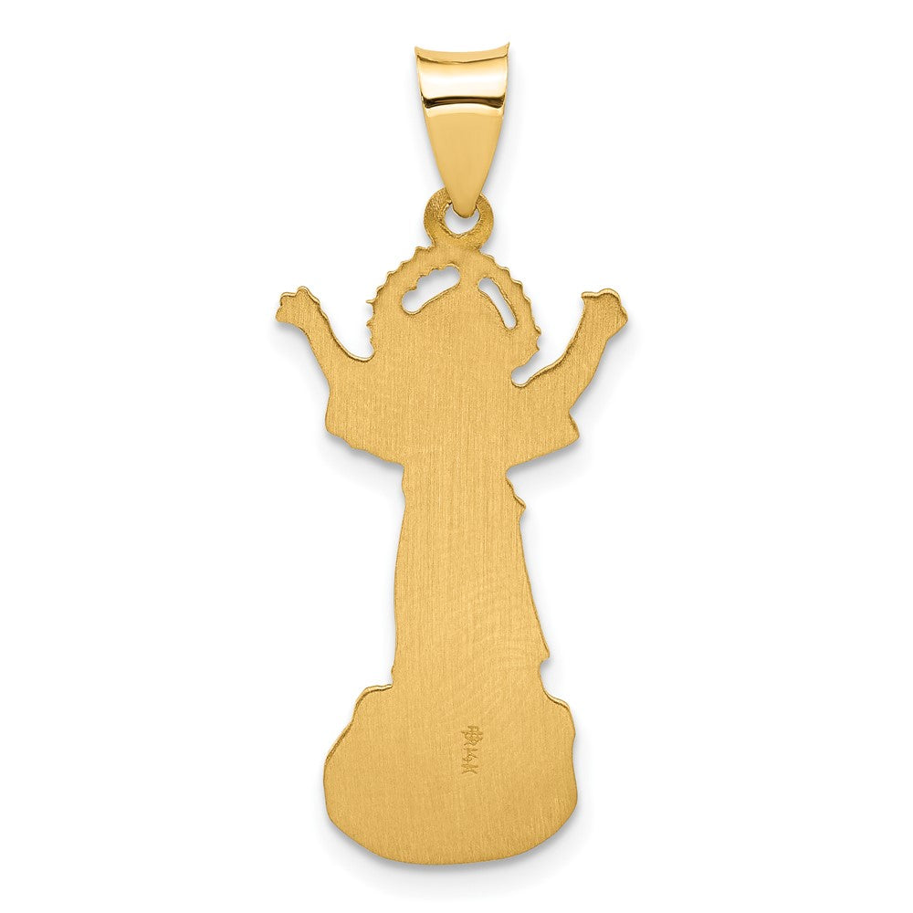 14K Yellow Gold Hollow Divine Child Jesus Figure Charm
