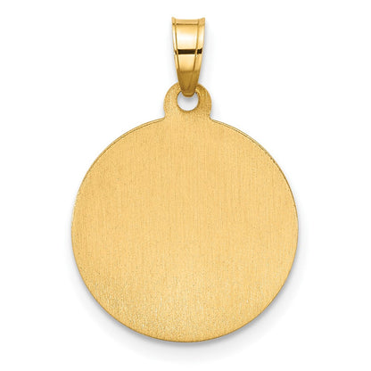 14K Yellow & Rhodium with White Rhodium Hollow St. Anthony Medal
