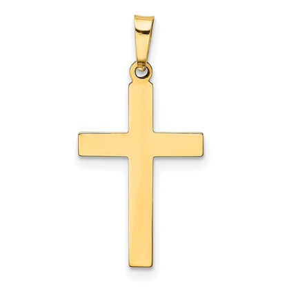 14k Yellow Gold 14k Hollow Cross Pendant
