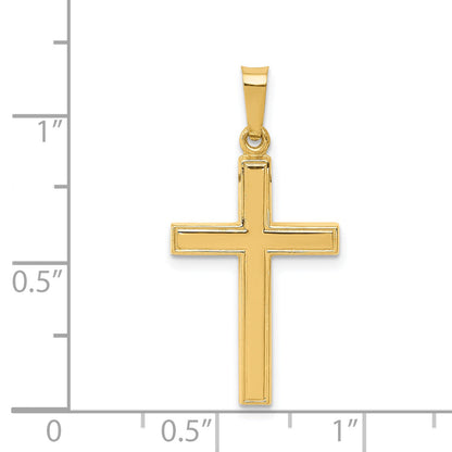 14k Yellow Gold 14k Hollow Cross Pendant