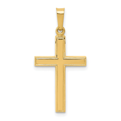 14k Yellow Gold 14k Hollow Cross Pendant