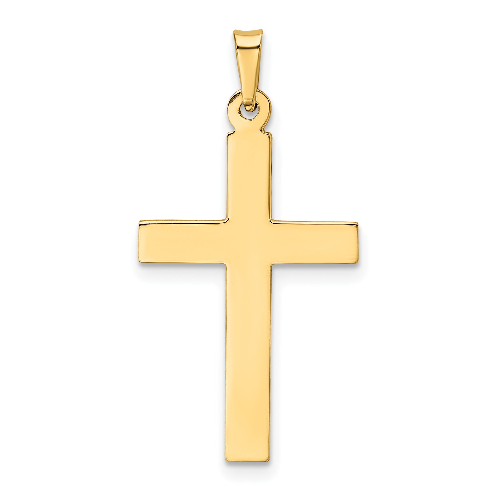 14k Yellow Gold 14k Hollow Cross Pendant