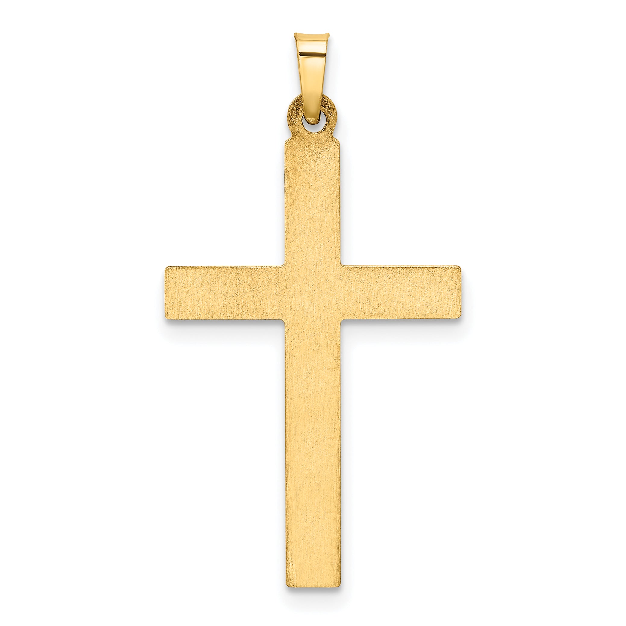 14k Yellow Gold 14k Hollow Cross Pendant