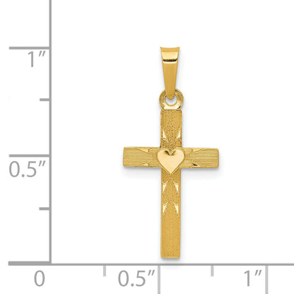 14k Yellow Gold 14k Small Hollow Cross Charm