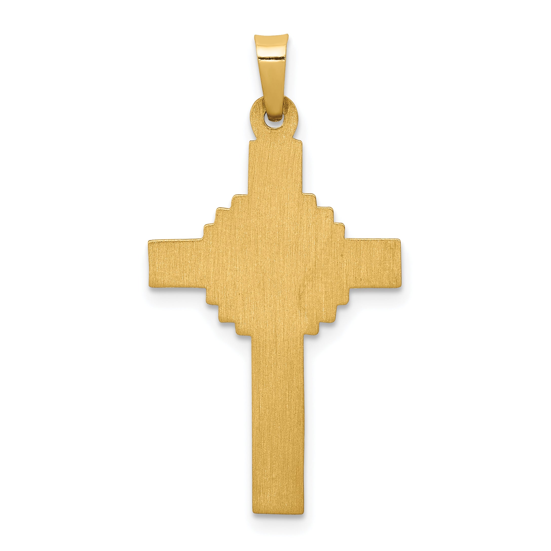 14k Yellow Gold 14k INRI Hollow Crucifix Pendant