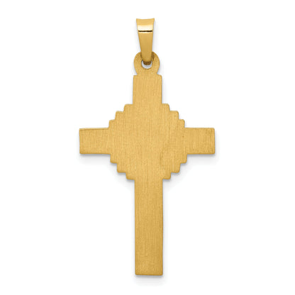 14k Yellow Gold 14k INRI Hollow Crucifix Pendant
