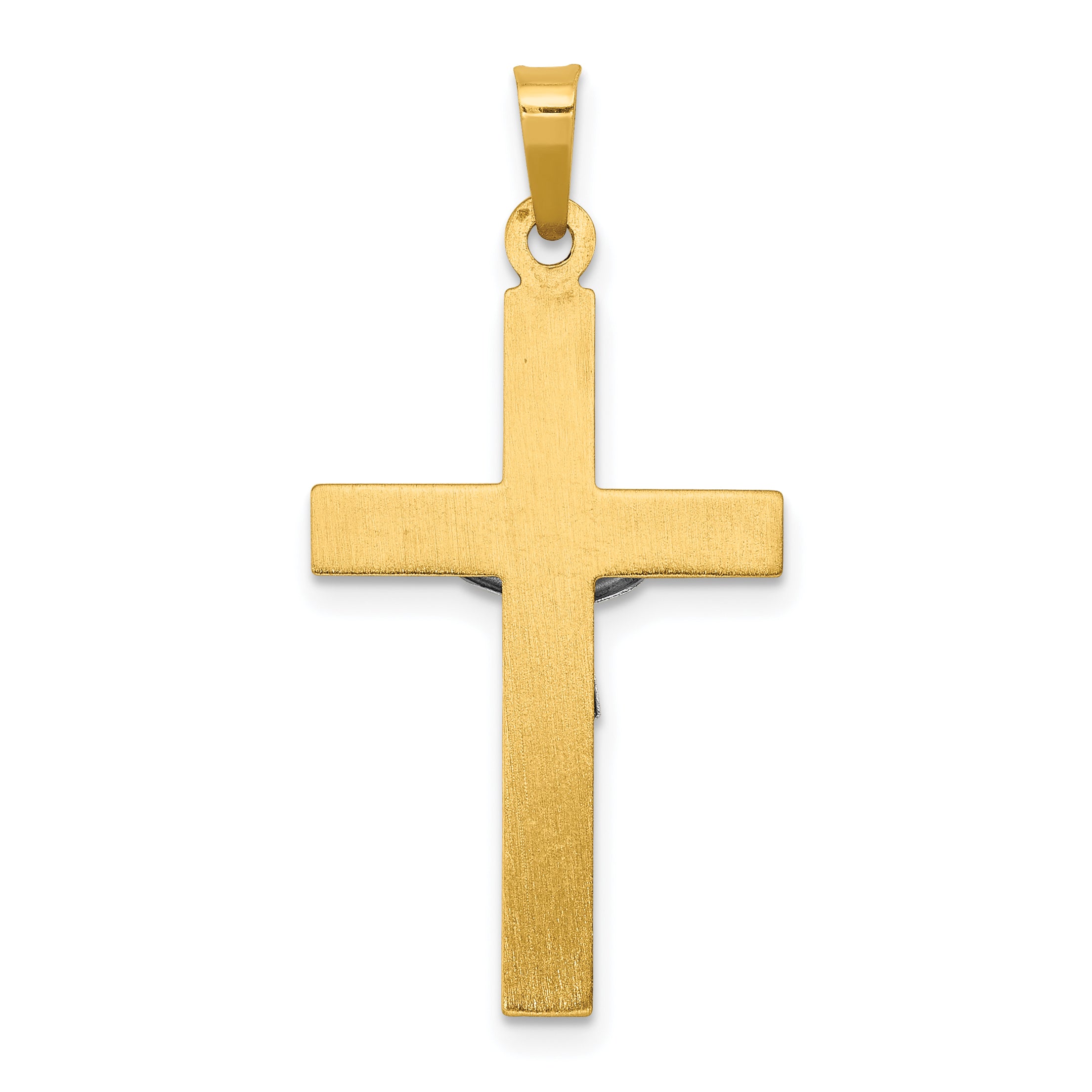 14k Two-tone 14k Two-tone INRI Hollow Crucifix Pendant