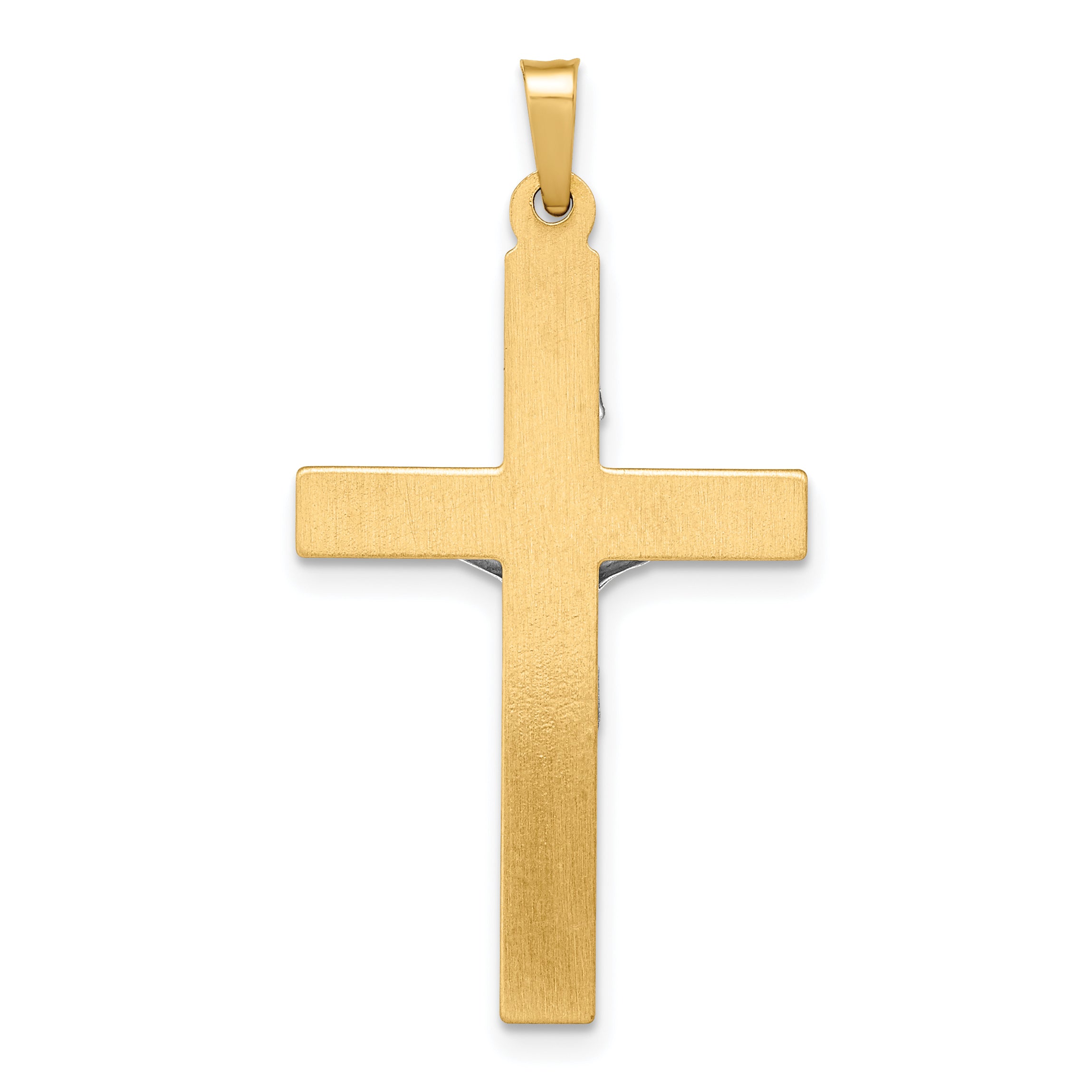 14k Two-tone 14k Two-tone INRI Hollow Crucifix Pendant