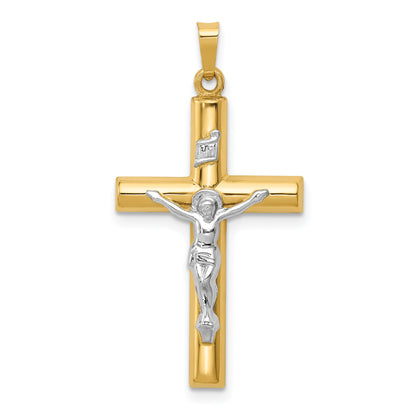 14k Two-tone 14k Two-tone INRI Hollow Crucifix Pendant