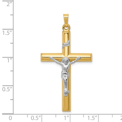 14k Two-tone 14k Two-tone INRI Hollow Crucifix Pendant