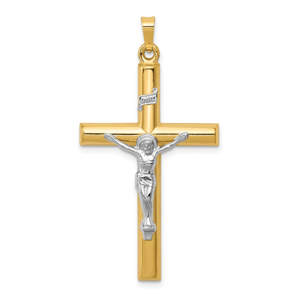 14k Two-tone 14k Two-tone INRI Hollow Crucifix Pendant