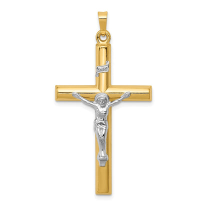 14k Two-tone 14k Two-tone INRI Hollow Crucifix Pendant