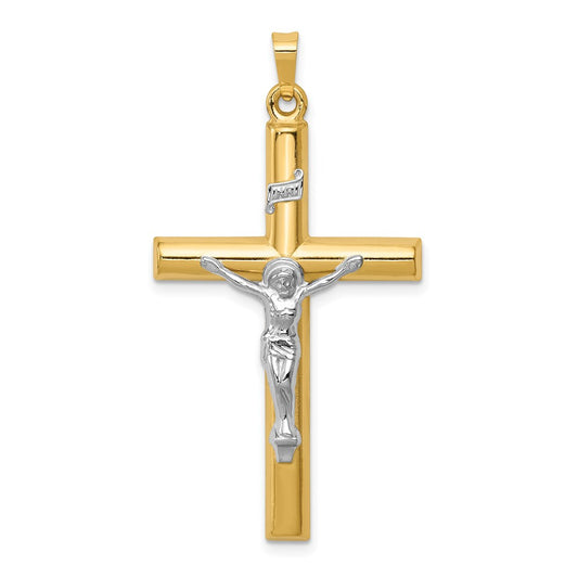 14k Two-tone 14k Two-tone INRI Hollow Crucifix Pendant
