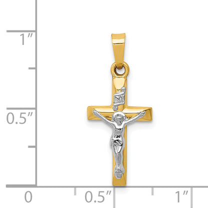 14k Two-tone 14k Two-tone INRI Hollow Crucifix Pendant