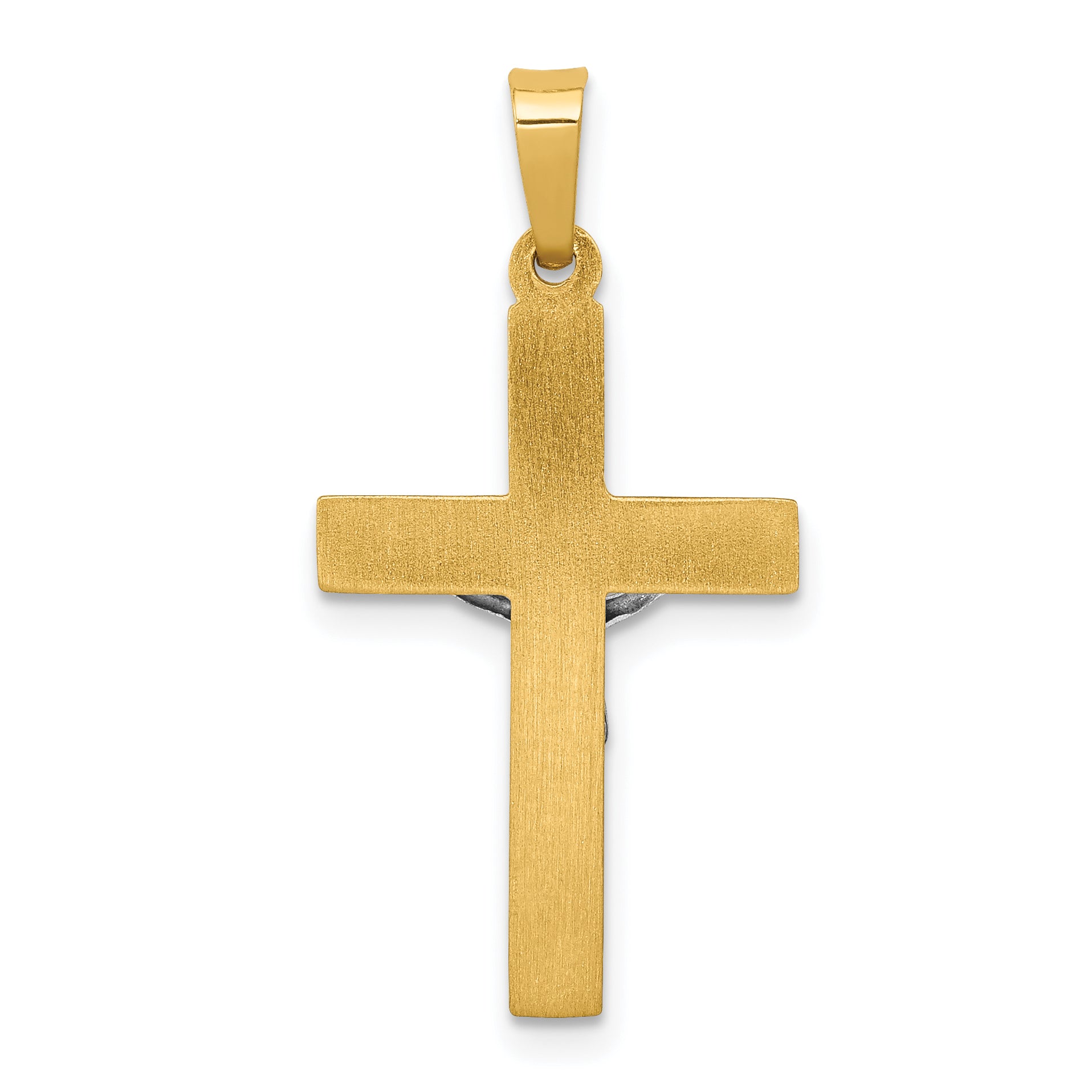14k Two-tone 14k Two-tone INRI Hollow Crucifix Pendant