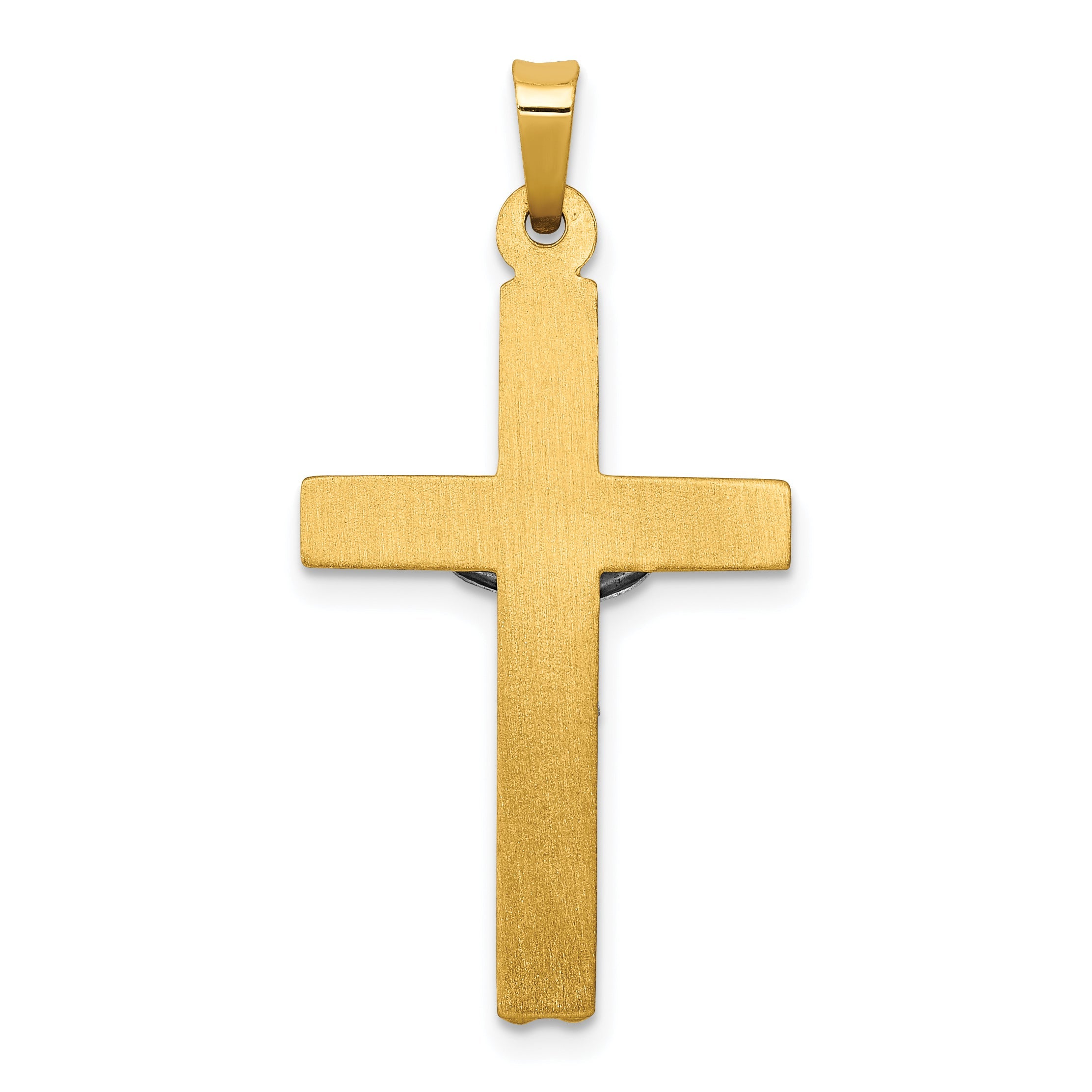 14k Two-tone 14k Two-tone INRI Hollow Crucifix Pendant