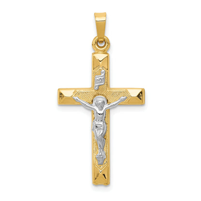 14k Two-tone 14k Two-tone INRI Hollow Crucifix Pendant