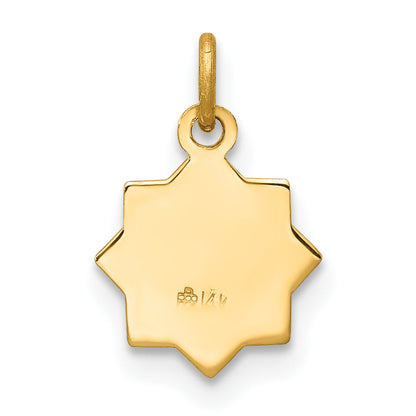 14k Yellow Gold 14k Blessed Mary Charm
