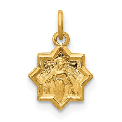 14k Yellow Gold 14k Blessed Mary Charm