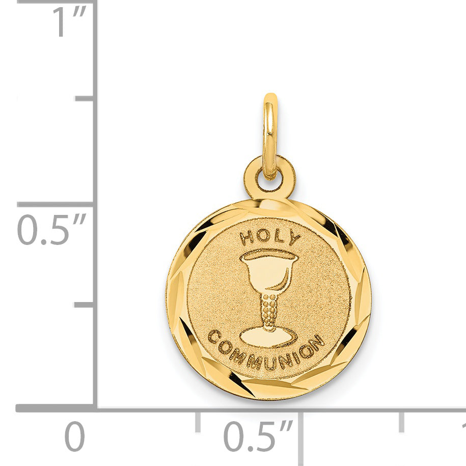 14k Yellow Gold 14k Holy Communion Disc Charm