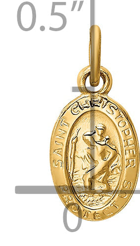14k Yellow Gold 14k Saint Christopher Medal Charm