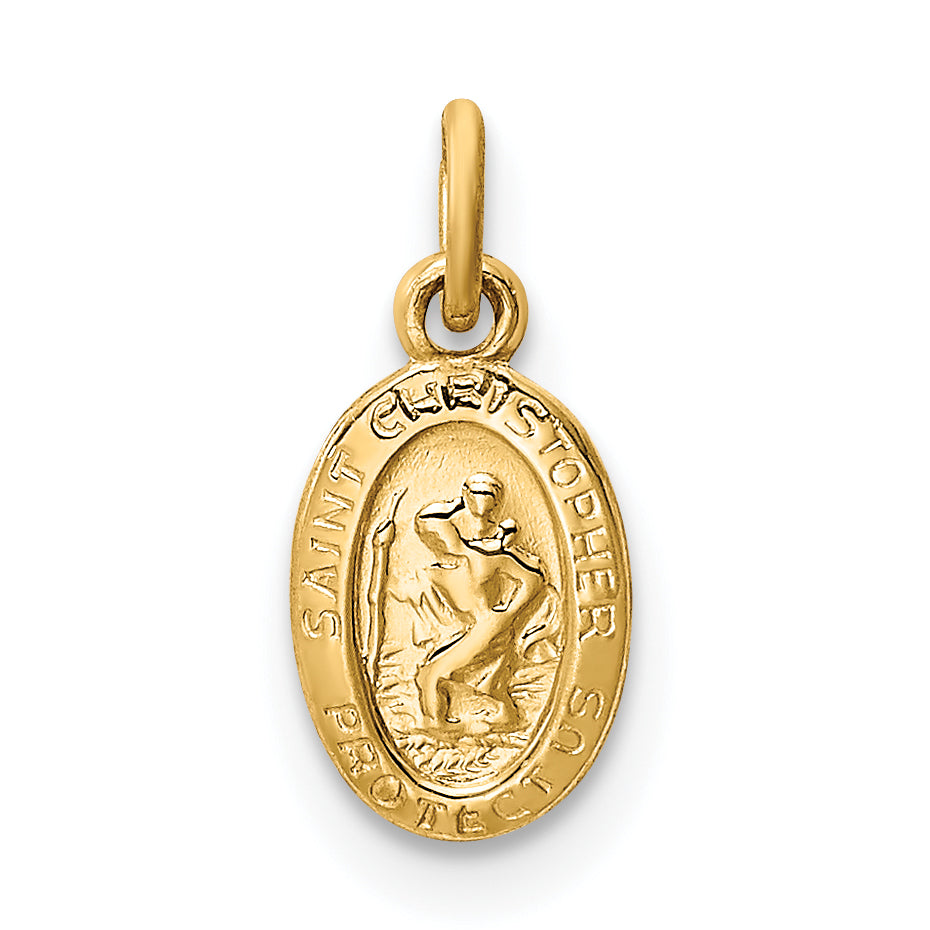 14k Yellow Gold 14k Saint Christopher Medal Charm