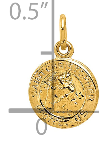 14k Yellow Gold 14k Saint Christopher Medal Charm