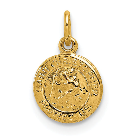 14k Yellow Gold 14k Saint Christopher Medal Charm