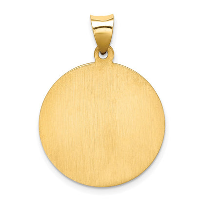 14k Yellow Gold 14k Saint Jude Medal Hollow Pendant