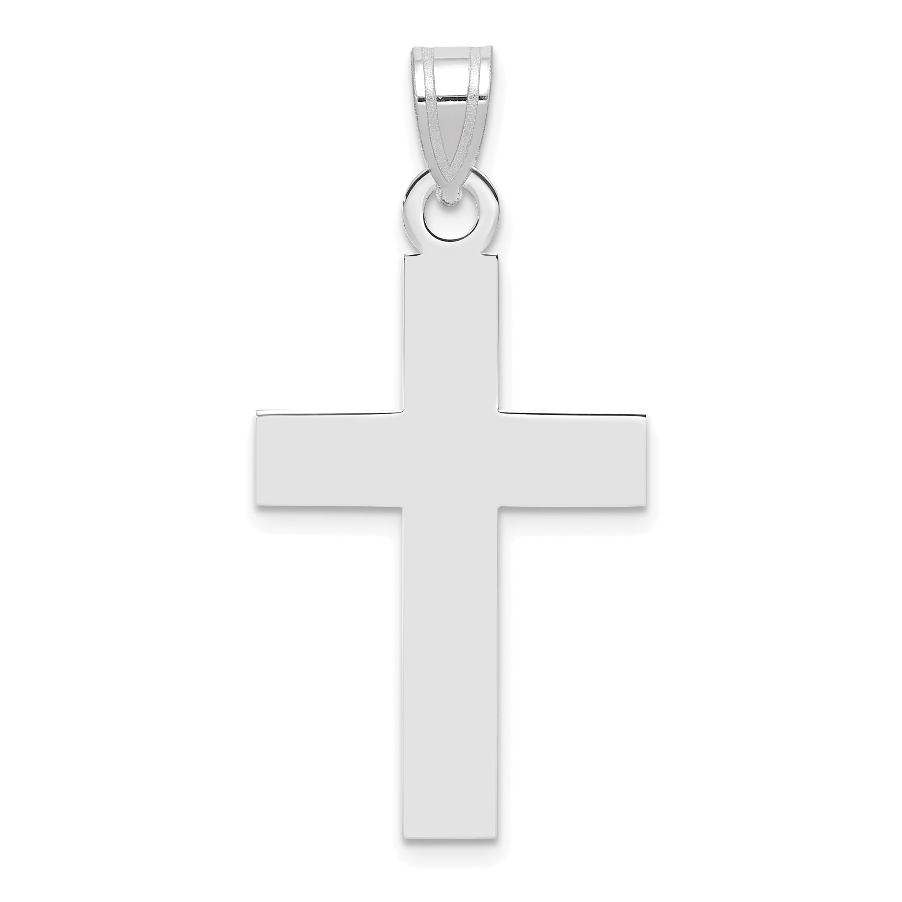 14k White Gold 14k White Gold Polished Cross Charm