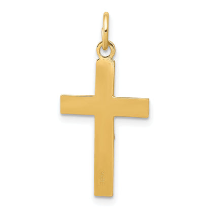 14K Two Tone Inri Crucifix Pendant