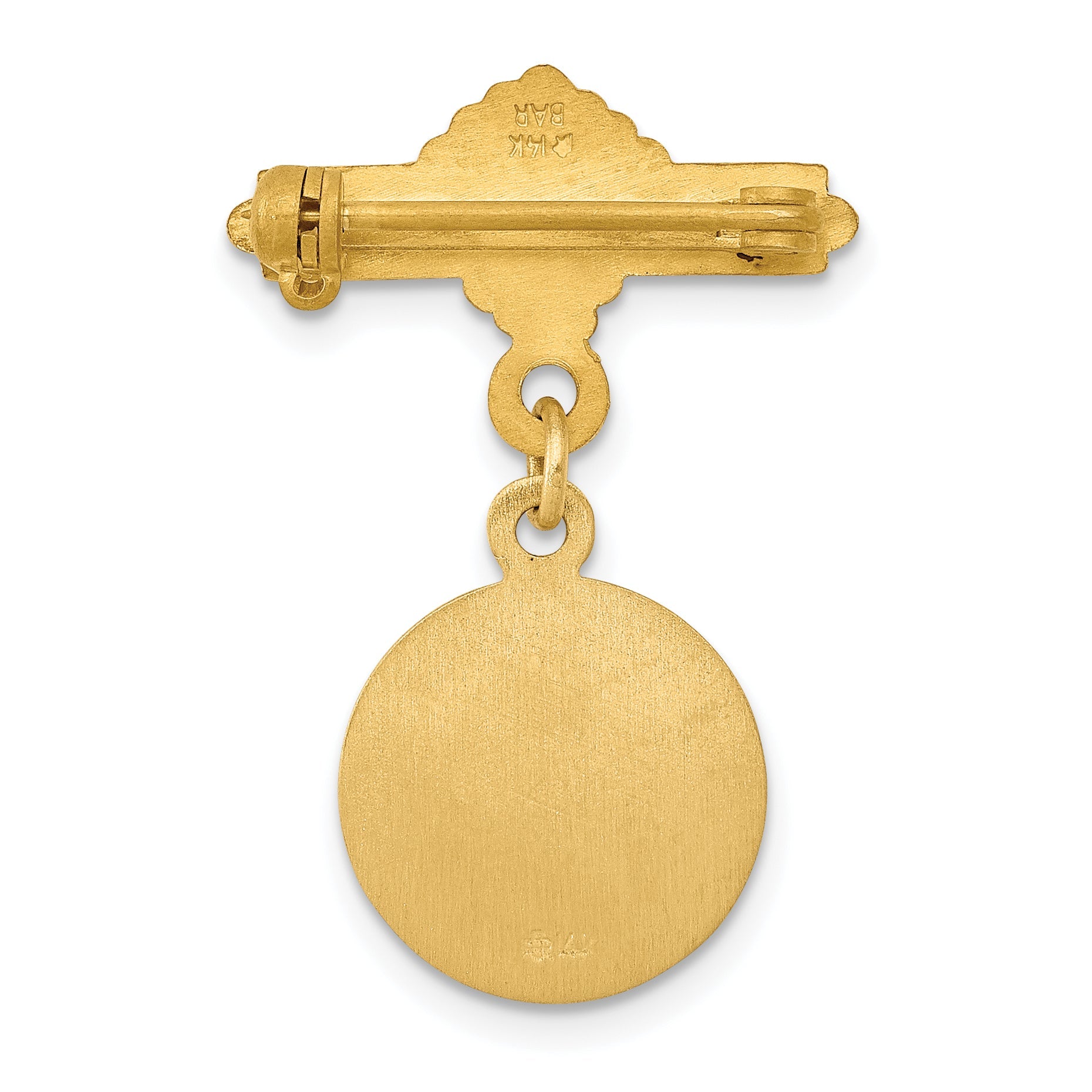 14k Yellow Gold 14k Saint John the Baptist Medal Pin