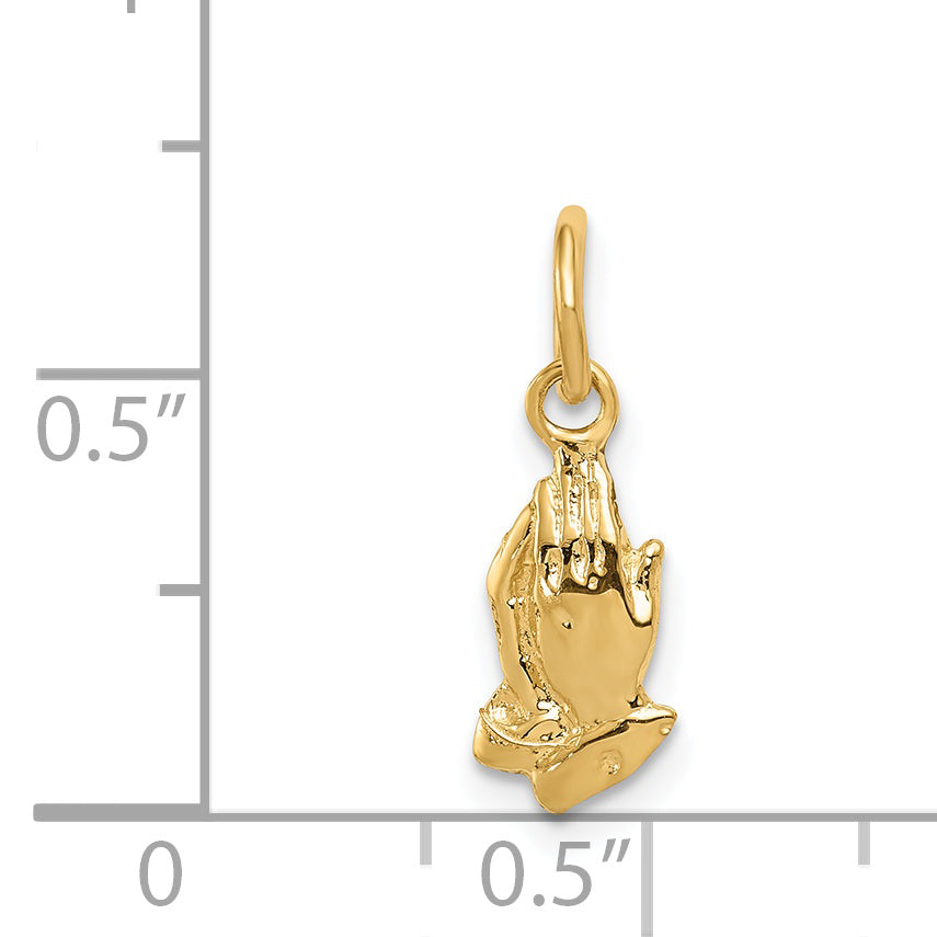 14k Yellow Gold 14k Praying Hands Charm