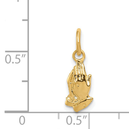 14k Yellow Gold 14k Praying Hands Charm