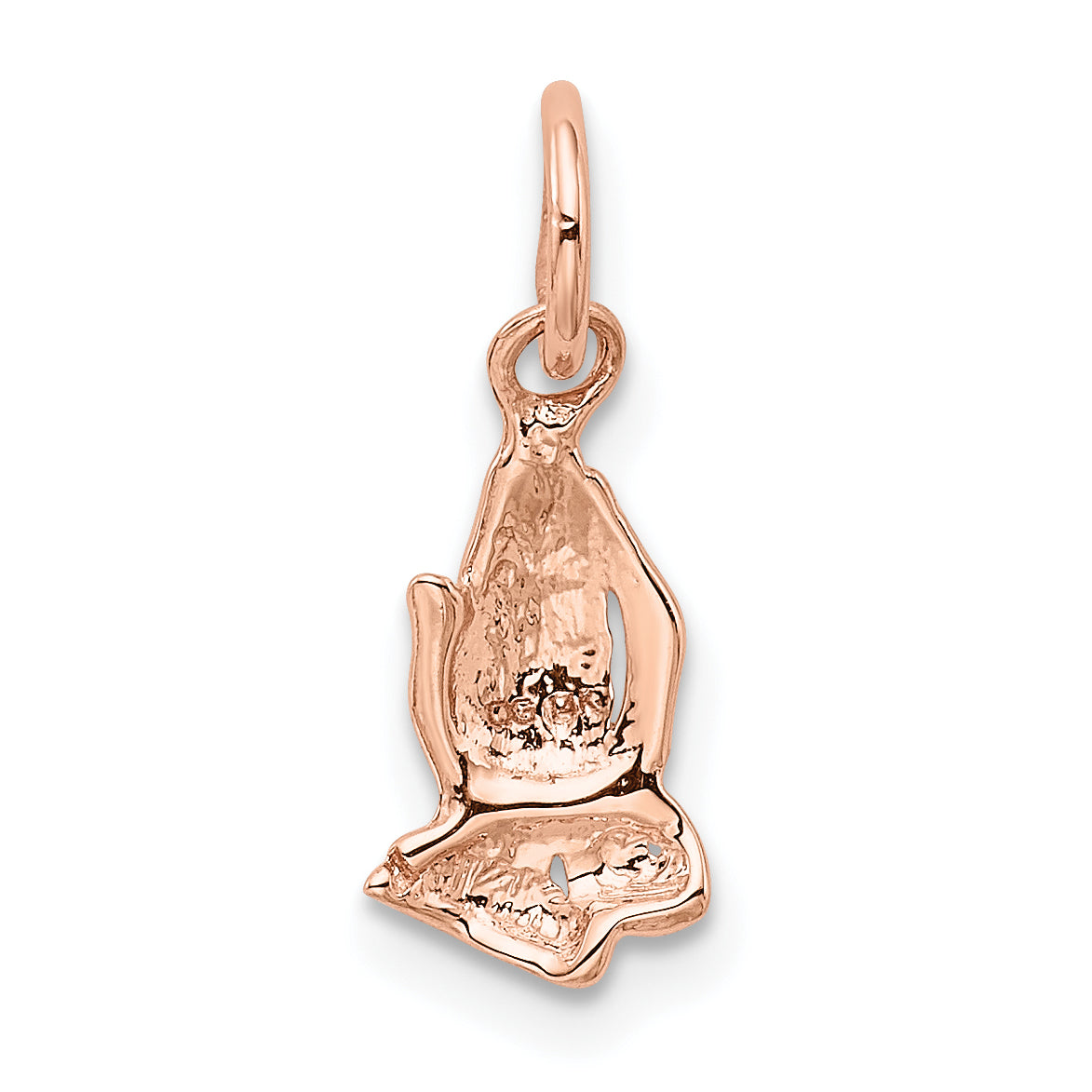 14k Rose Gold 14k Rose Gold Praying Hands Charm