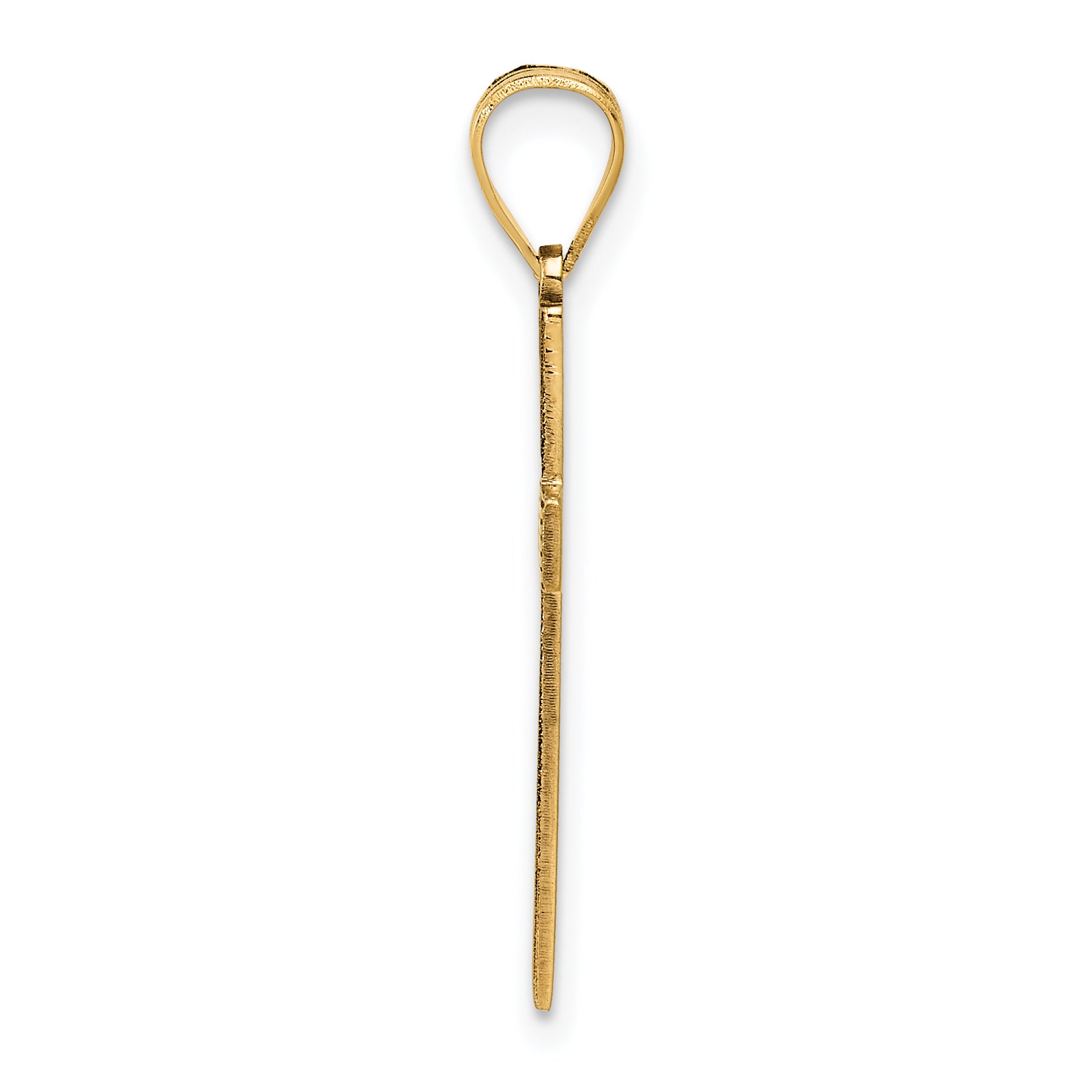 14k Yellow Gold 14K Laser Designed Cross